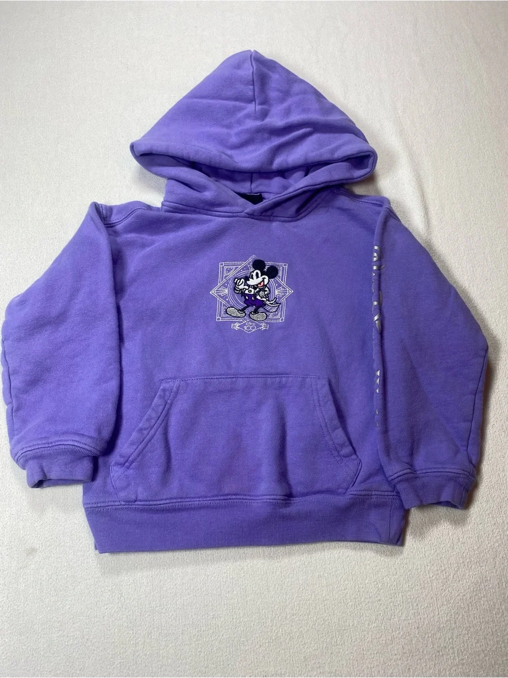 Disney World Purple Kids Hooded Sweatshirt 100th Anniversary
